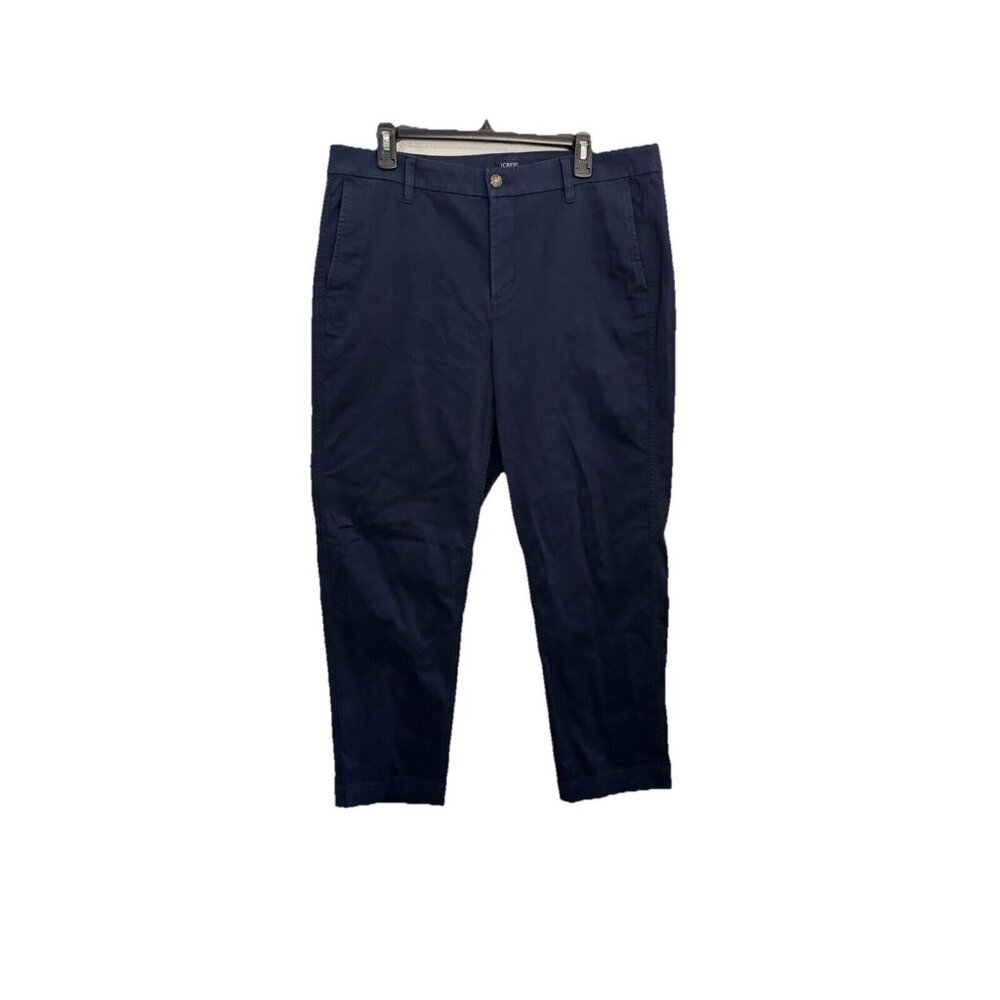 j crew high rise girlfriend chino Navy Blue Size Women 14